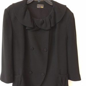 Fendi black silk blazer 44